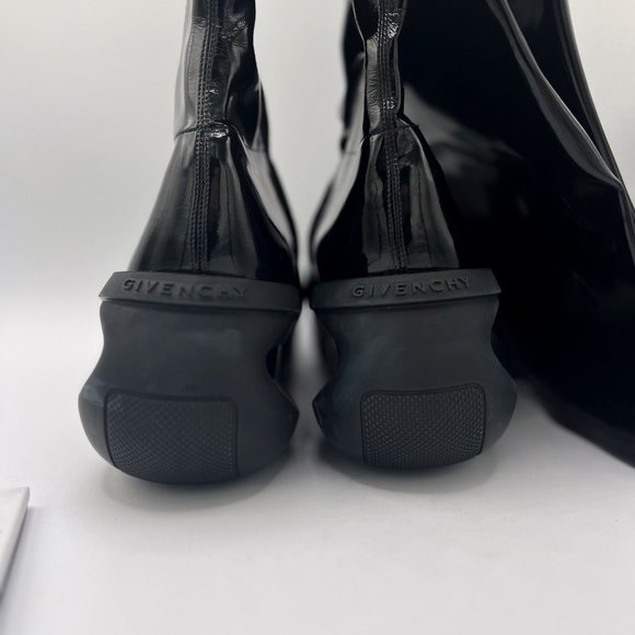 Givenchy Glossy Black Over the Knee Boots - Picture 3 of 12